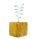 Support en chêne de ↑5cm avec spirale métallique pour Tillandsia