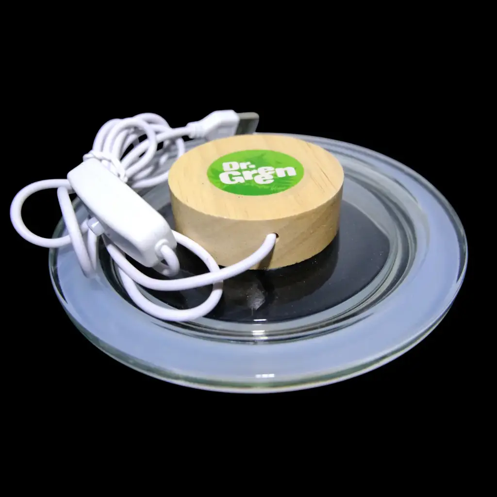 LED USB sur couvercle en verre (lumière chaude) 